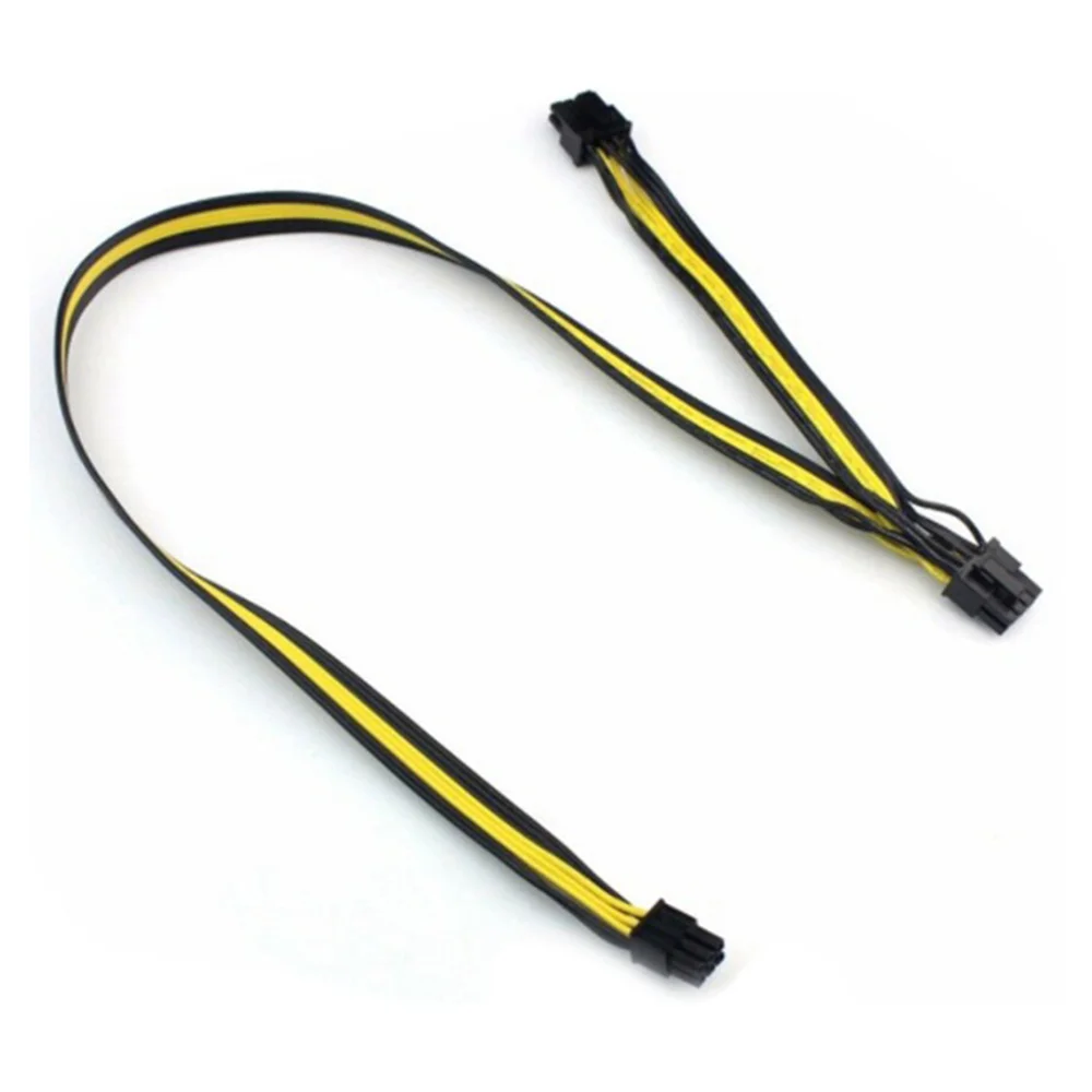 10Pcs Modular PSU Power Supply Cables PCI-E 6Pin to 2 PCI-E 8Pin 6+2Pin PCI Express Internal Splitter Ribbon Miner