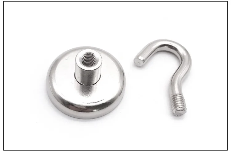 1pc Strong Neodymium Magnet Hooks No Punching Powerful Magnet Hook with Metal Suction Sheet for Any Smooth Wall Key Holder Wall