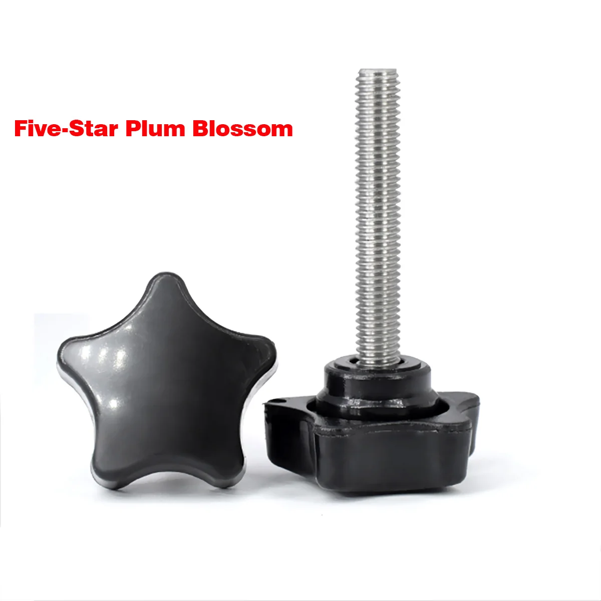 

304 Stainless Steel Six-Star Blossom / Five-Star Blossom/Circular/Plum Blossom Handle Rotating Rubber Head Bolt M4M5M6M8M10