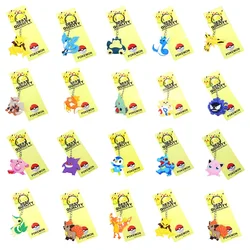 Pokémon Action Figure Keychain, Pikachu Chaveiro, Pingente de Mochila, Saco Chaveiro, Saco Acessórios, Psyduck, Bulbasaur Gift, Novo, 24