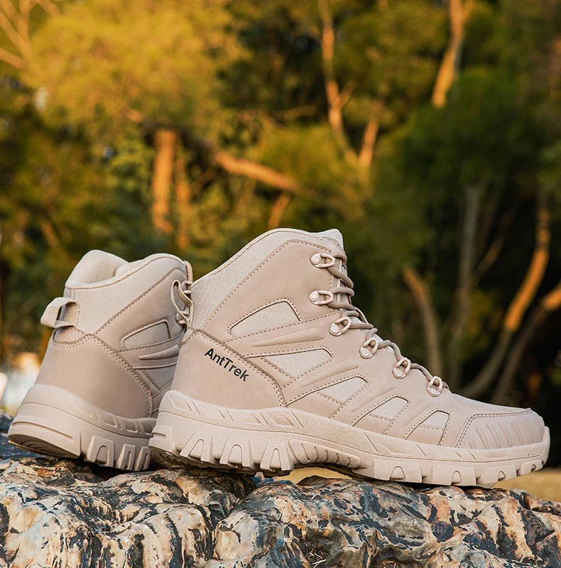Herren Neue Armee-Stiefel Outdoor Ultraleichte Rutschfeste Schnelleinsatz-Knöchelstiefel Taktische Stiefel für Camping Arbeit Wasserdichte Jagdstiefel – Detail 18