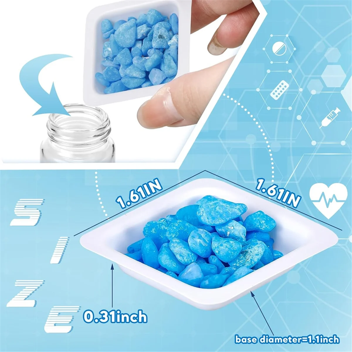 200 Pcs Weigh Boats Small 7 Ml Plastic Disposable Trays for Scale Plastic Square Weighing Boats Mini Pour Boat Tray