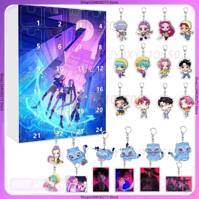 

Kpop охотники на демонов Руми Мира Зои фигурка брелок-акриловый кулон Trendy_blind_box Рождественский календарь обратного отсчета подарок для мальчиков