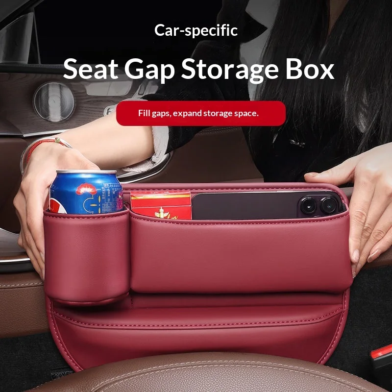 Aufbewahrungsbox für Autositzspalt, Wasserbecherhalter, multifunktionale Aufbewahrungsbox, Aufbewahrungstasche, Aufbewahrungsbox für Autofahrer und Beifahrer