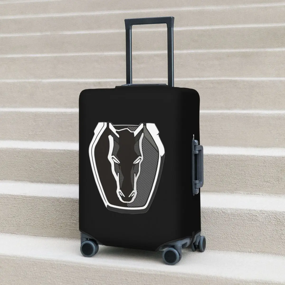 

Dark Horse Mustang Badge 2024 Suitcase Cover Protection Elastic Travel Luggage Protector Covers for 18-32 Inch