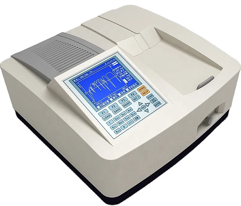 

Double Beam UV VIS Spectrophotometer 190-1100nm with optional bandwidth 0.5/1/2/4/5nm