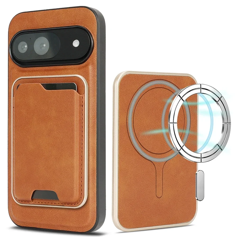 Business Leder 2IN1 Magnetische Lade Schutz Fall Für Google Pixel 10 9 8 EINE Pro XL UltraSlim Brieftasche Karte halter Telefon Abdeckung
