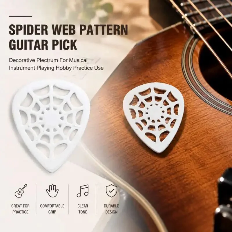 Web Pattern Guitar Plectrum Decorative Pick For Instrument Playing Hobby And Practice Accessory