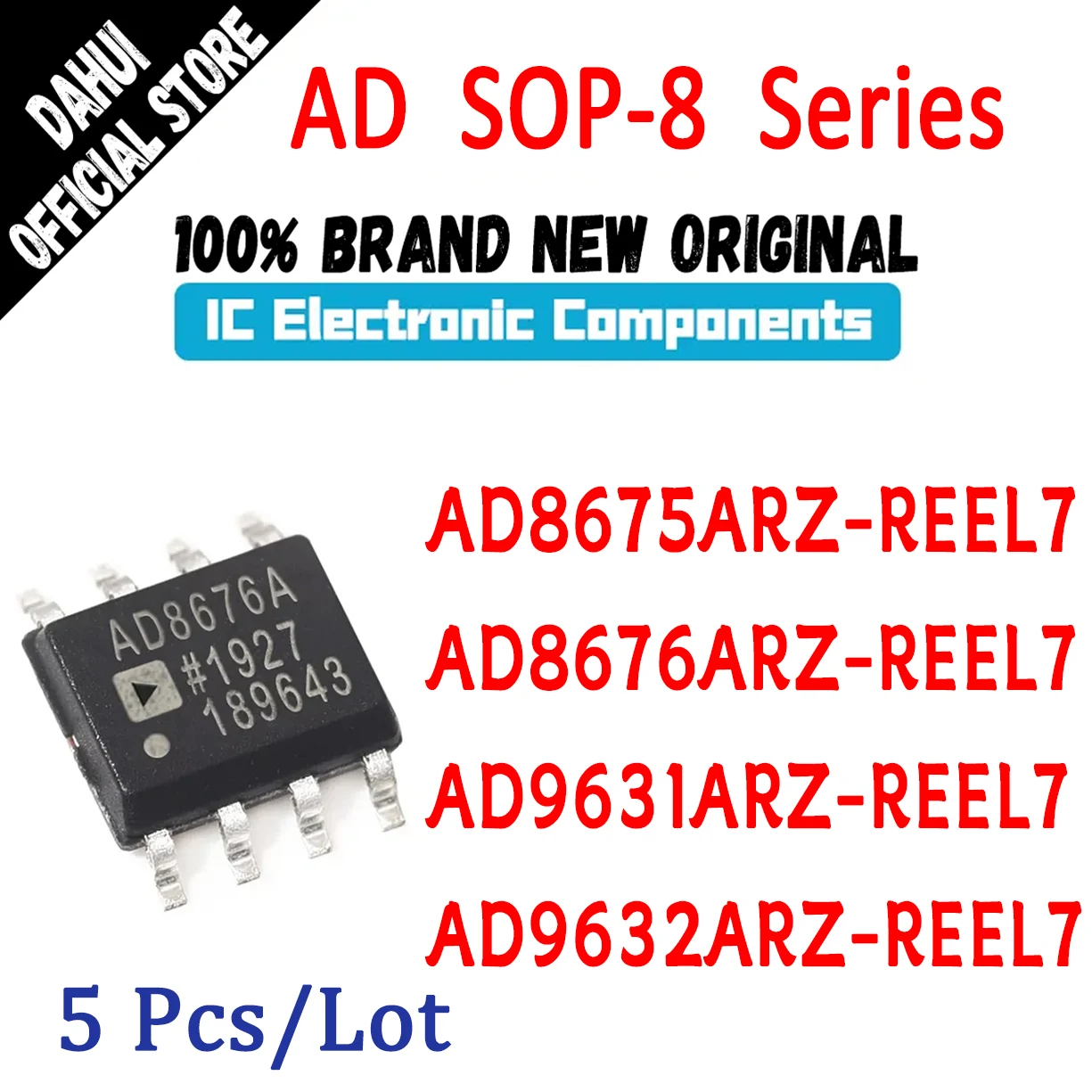 

5Pcs AD8675ARZ-REEL7 AD8676ARZ-REEL7 AD9631ARZ-REEL7 AD9632ARZ-REEL7 AD8675ARZ AD8676ARZ AD9631ARZ AD9632ARZ AD IC Chip SOP-8