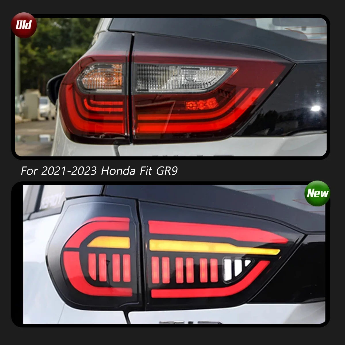 Dynamic Turn Signal Tail Lamp Auto Accessories Upgrade Modified New LED For Honda Fit GR9 2021-2023 Taillights