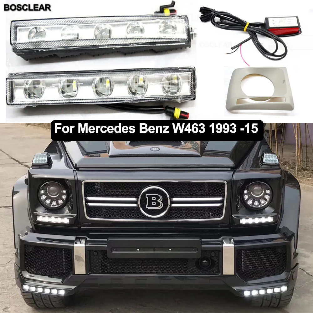 2X LED DRL Day Running Lamp Light Fog Lamp For Mercedes Benz W463 GL320 350 420 450 500 1993-2003 2004 2005 2010/11/12/13/14/15