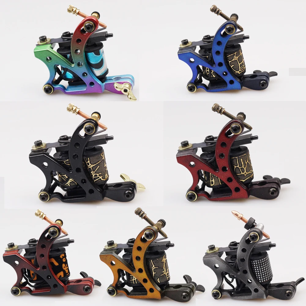 Tattoo Coil Machine Alloy 10 Wraps Liner Shader Lightweight Professional 5V Start Voltage Tattoo Machine Gun Supply