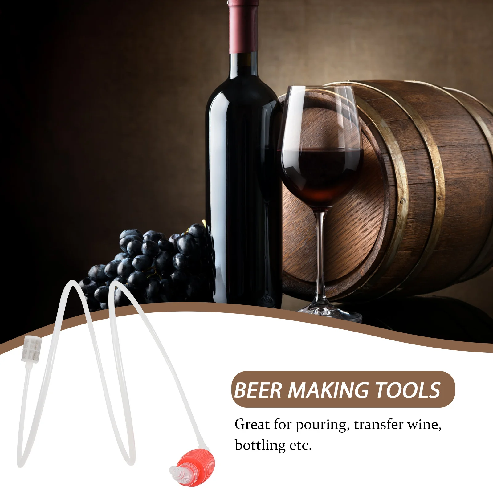

2pcs Professional Transfer Tools Brew Tubing Lightweight Home Siphon Enzyme Filtering Bottling Making Tool