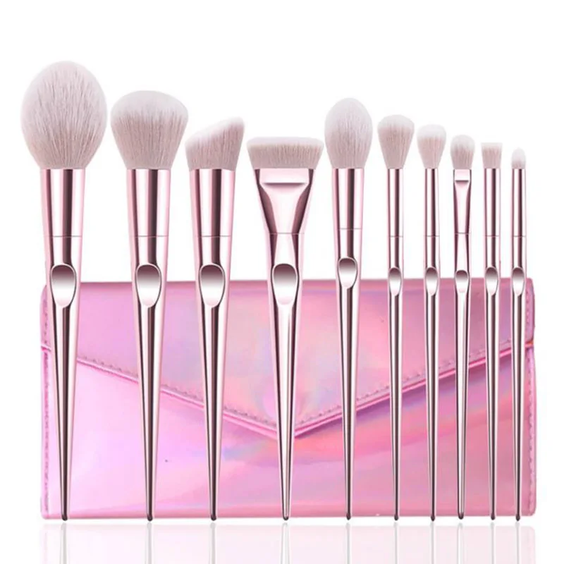 10 PCS/Lot Makeup Brushes Set Eye Shadow Foundation Women Cosmetic Powder Blush Blending Beauty Make Up Tool