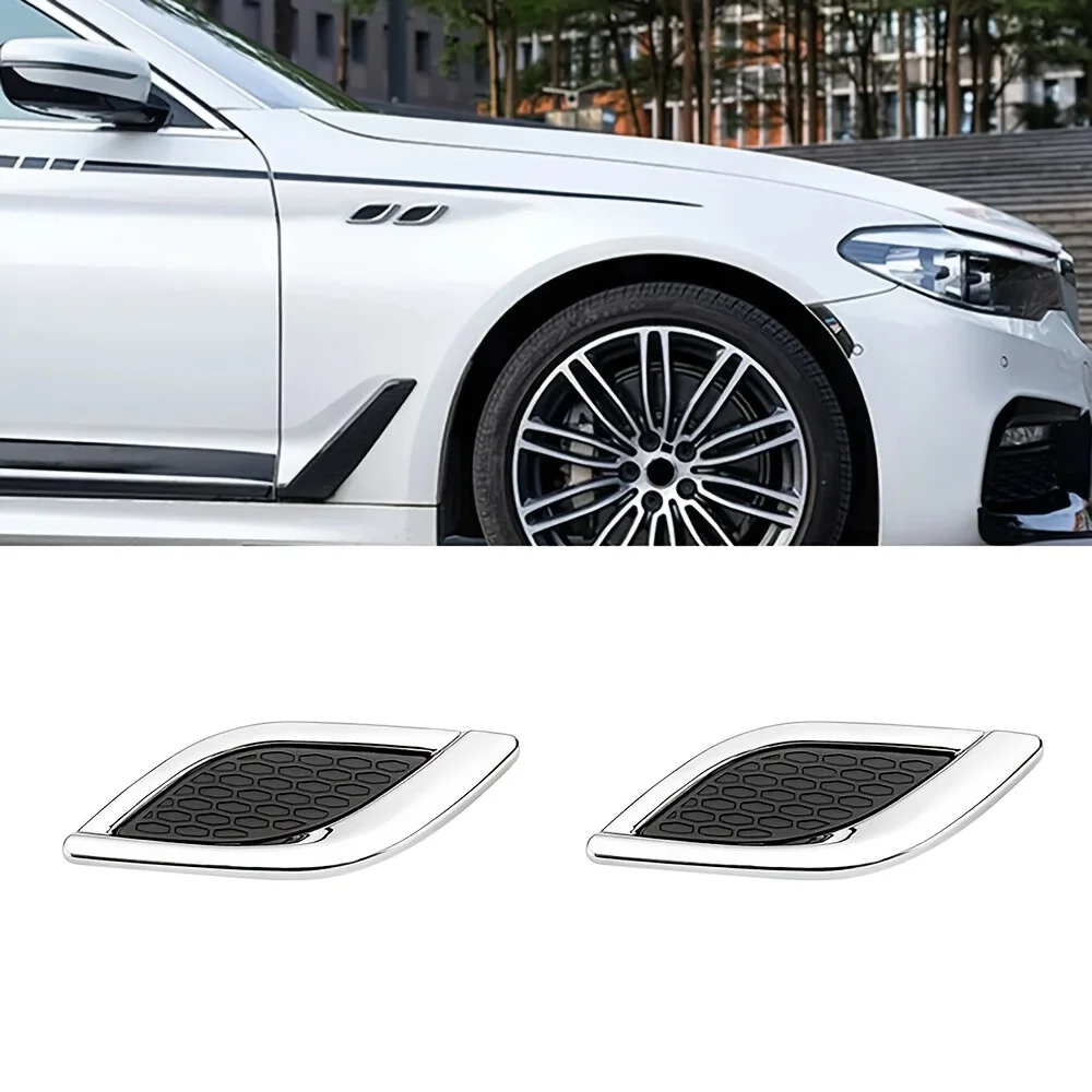 Simulated Wind Shape Shark Gill Sticker - Fits perfectly on the side hood of the car