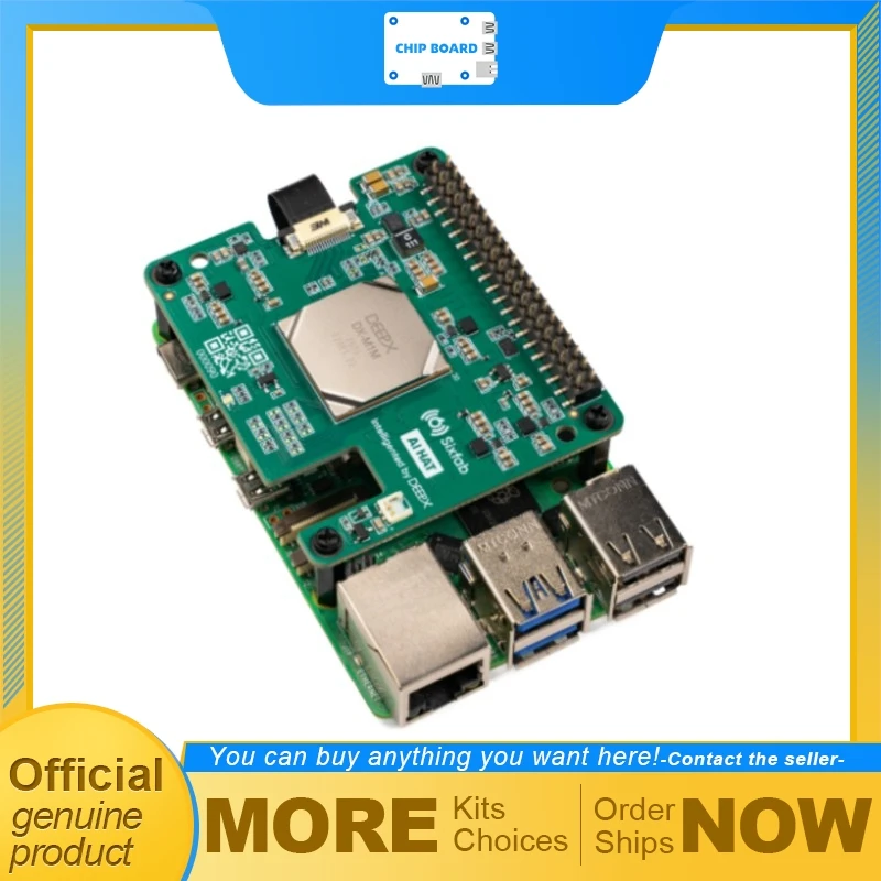 Sixfab AI HAT+ Raspberry Pi 5 Expansion Board, DEEPX DX-M1M 25TOPS Neural Processing Module