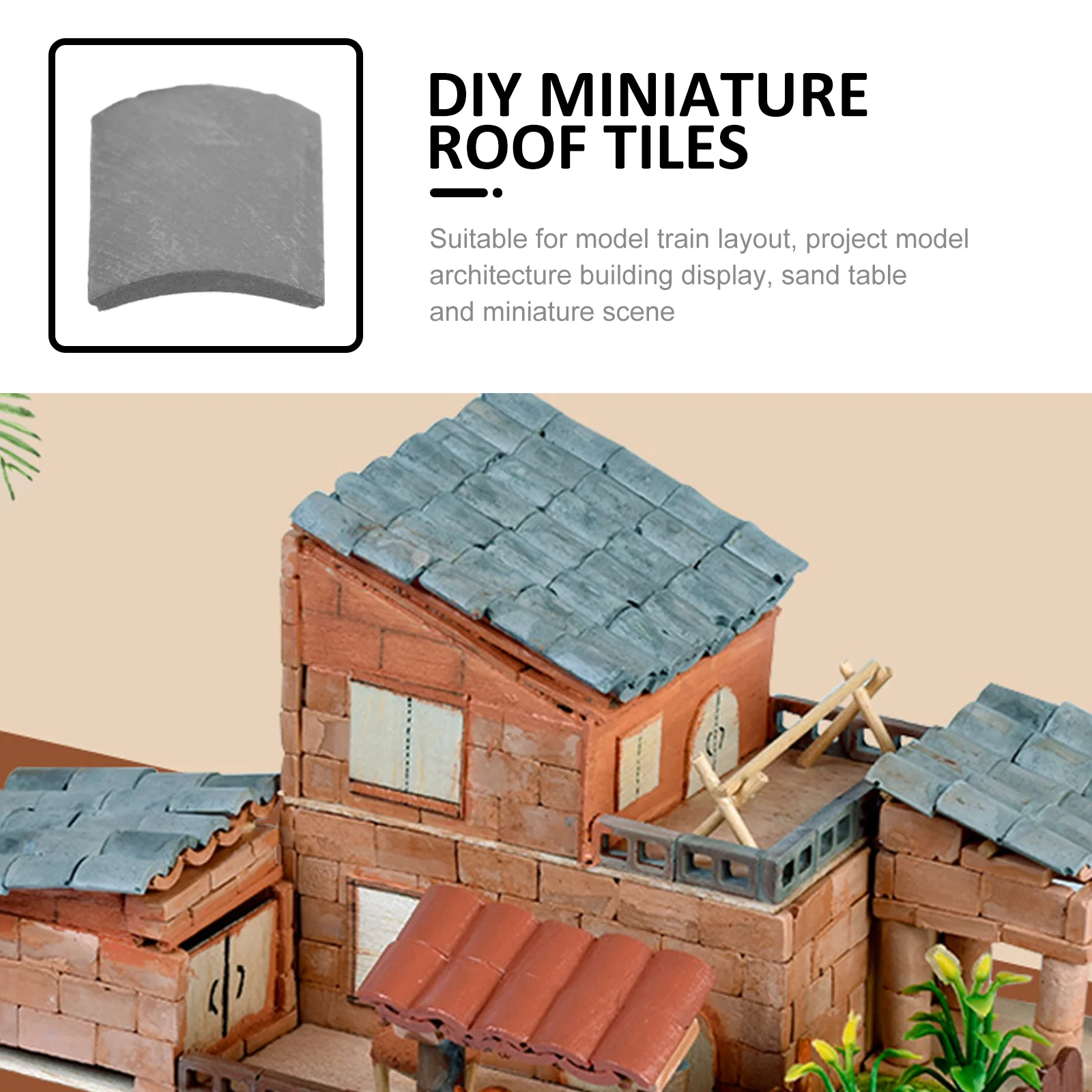 80 pçs mini tijolos decoração pequenas telhas modelos mesa de areia casa decoração decorações argila falsa diy layout adereços em miniatura