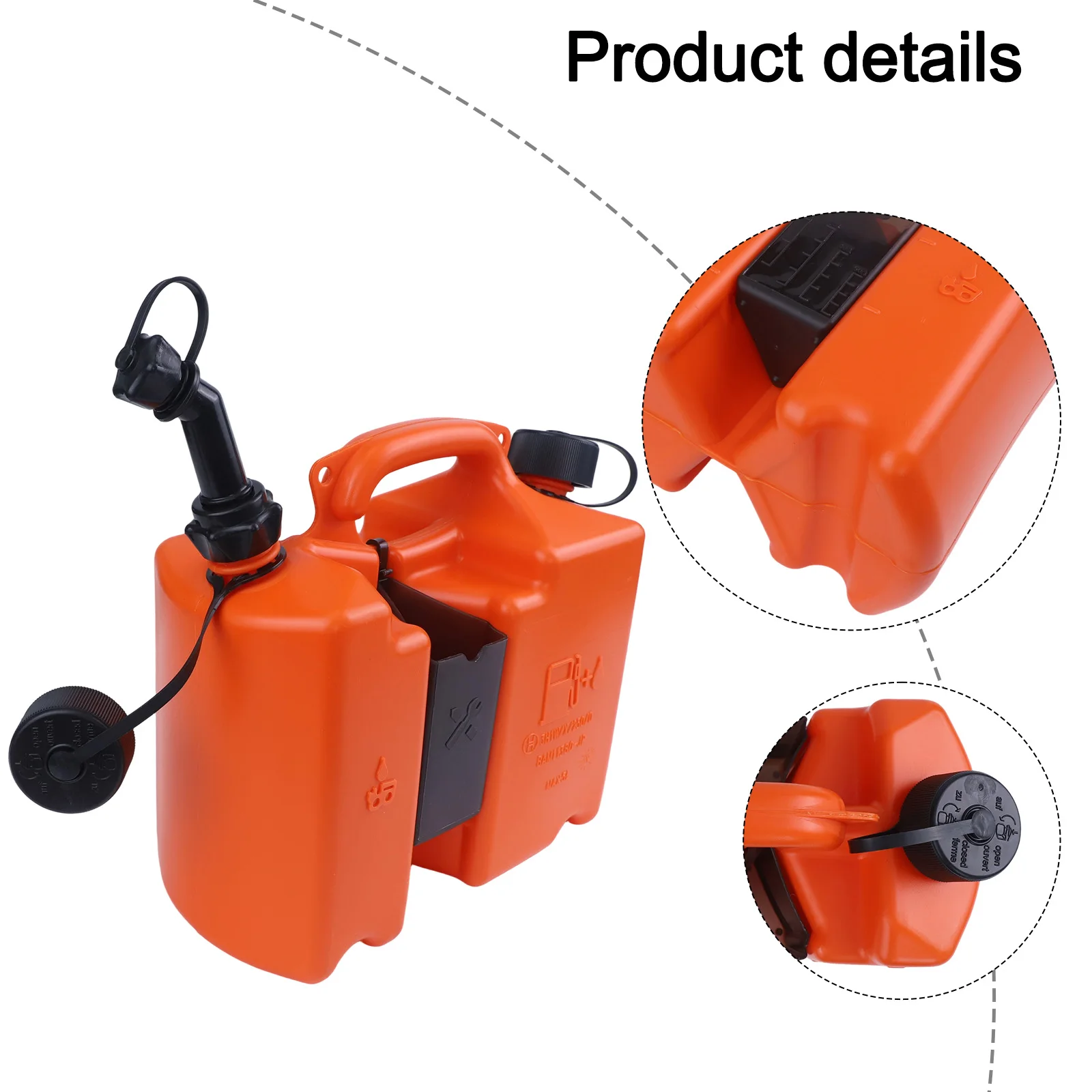 Dual Compartment Can 5L Fuel Combi Can Maintenance Tasks Integrated Tool Carriers Long Fuel Spout Plastic Construction