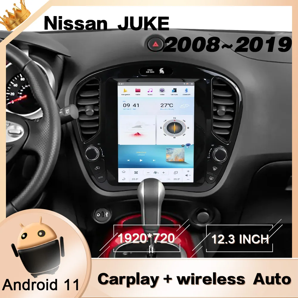 Per Nissan JUKE 2010 2011 2012 2013 2014 2015 2016 2017-2019 autoradio Carplay Android Automotive Tesa- Screen Multimedia Auto