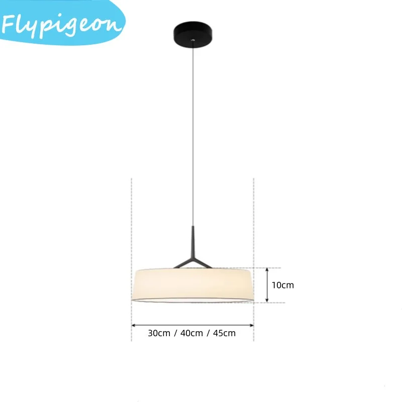 الشمال الحديثة LED النسيج قلادة ضوء التعميم الحد الأدنى تصميم لطاولة الطعام غرفة المعيشة ديكور غرفة نوم مصابيح متدلية #4