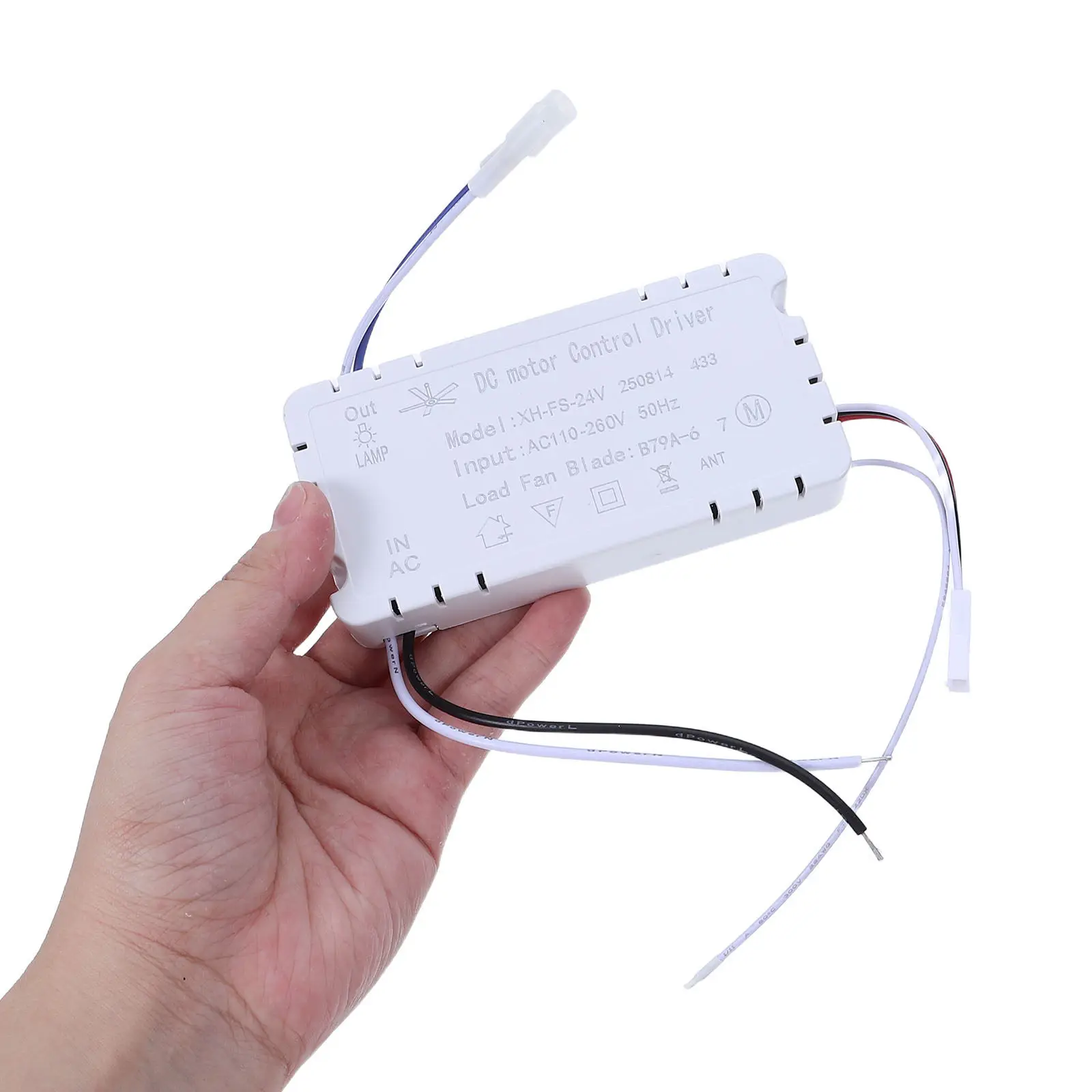 Wireless Ceiling Fan Remote Control Kit - 6 Speed & Timing DC Motor Receiver Fan Lamp Controller for Bedroom Replacement Remote