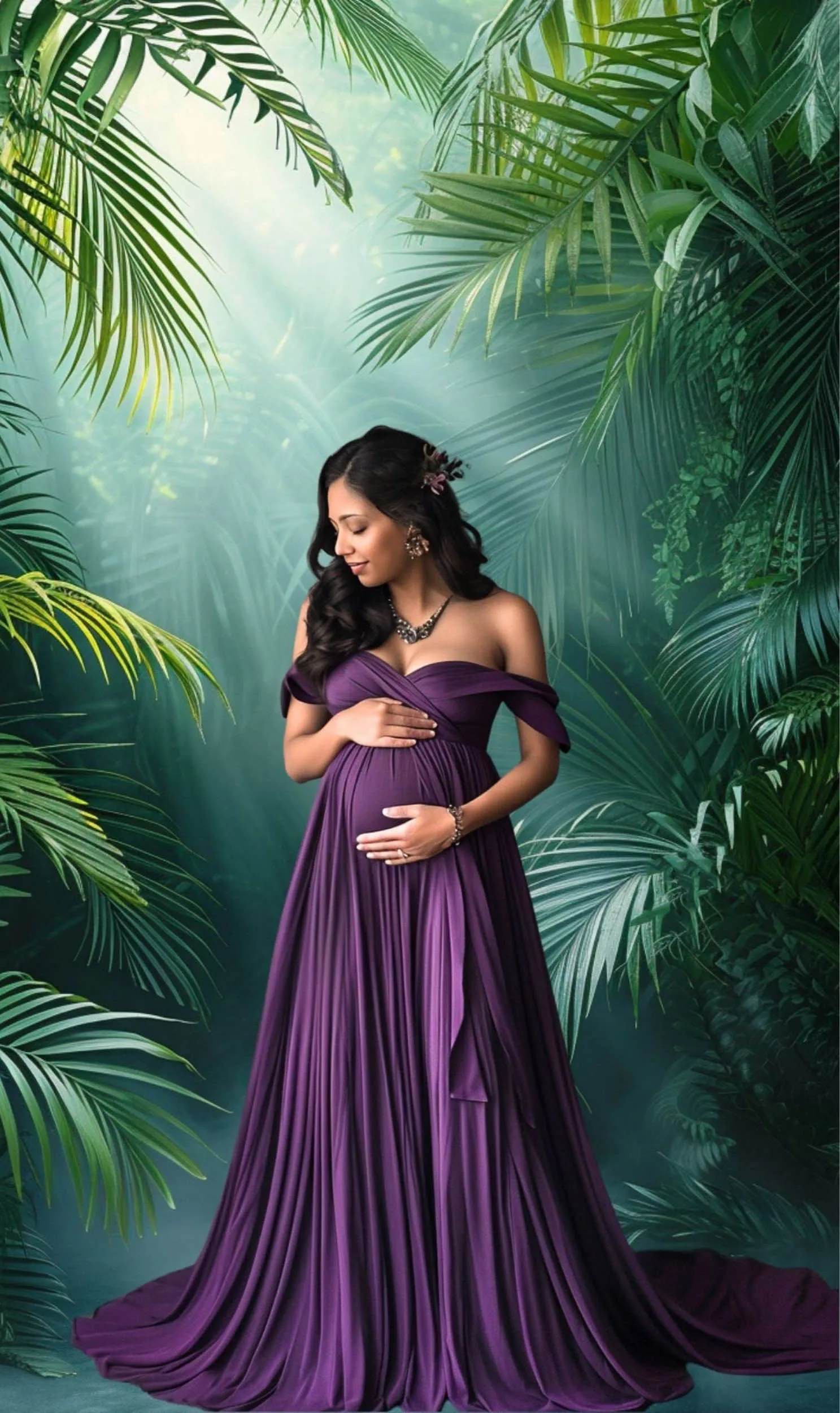 Mehofond Photography Background Tropical Jungle Palms Adult Birthday Party Wedding Maternity Portrait Decor Backdrop Photo Studi