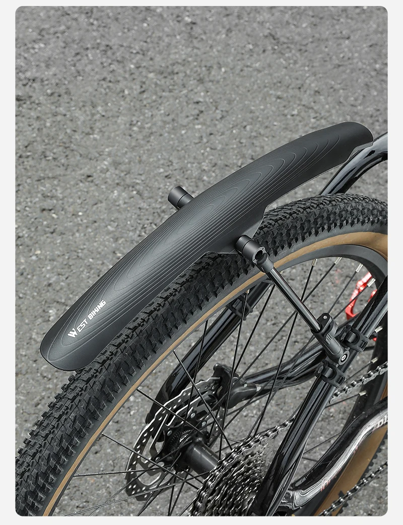 WEST BIKING MTB-Schutzbleche 5cm Breit Schnellspanner-Schutzblech-Set für 26-29 Zoll Mountainbike Doppelstangen-Verstellbare Regen-Trail-Ausrüstung – Detail 19