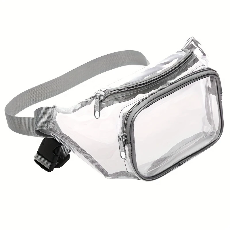 PVC Women Waist Fanny Pack Clear Transparent Chest Pouch Drifting Waterproof Mobile Phone Storage Bags