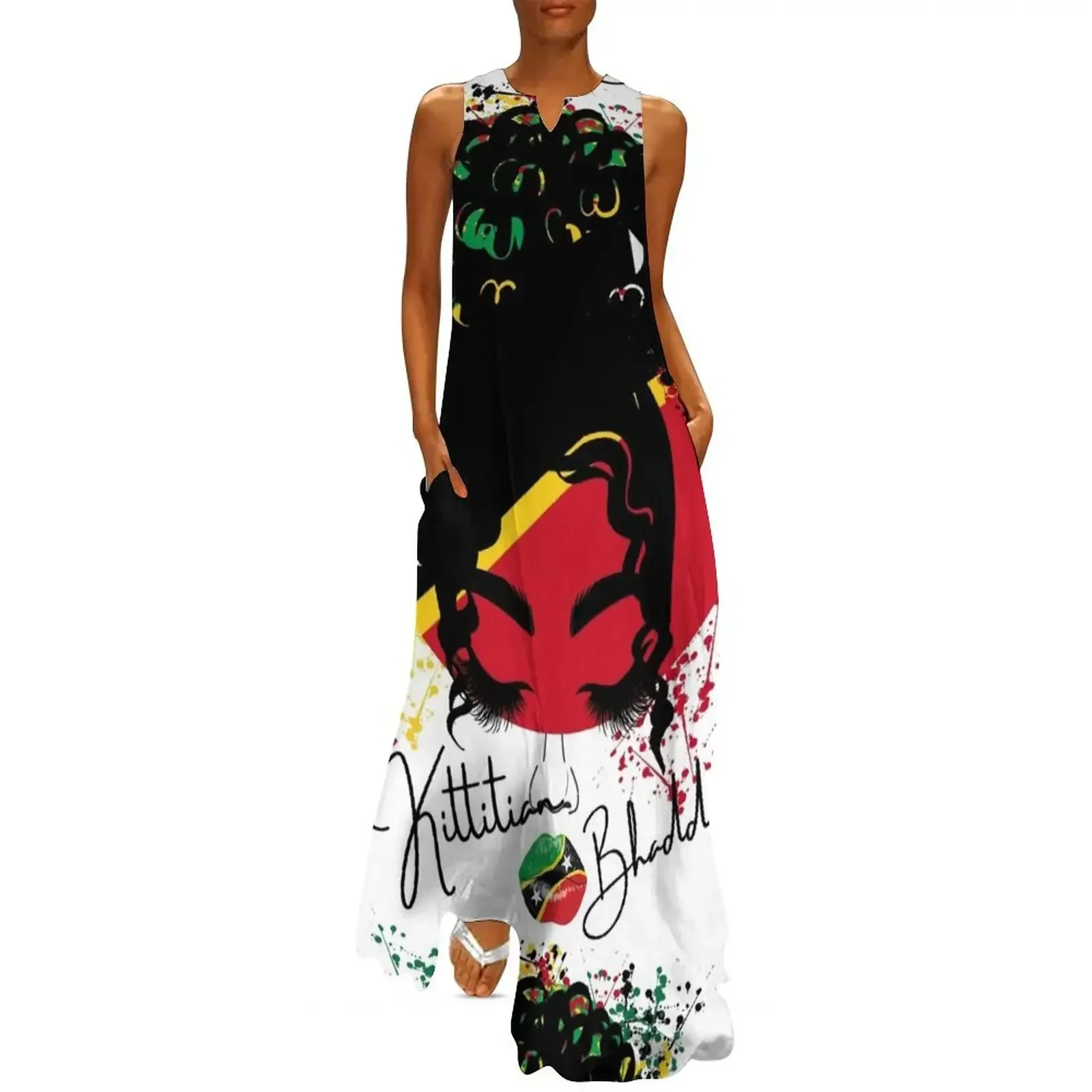 

St Kitts Bhaddie Long Dress dresses with long sleeves women's elegant loose dresses party dresses woman Womens Dress