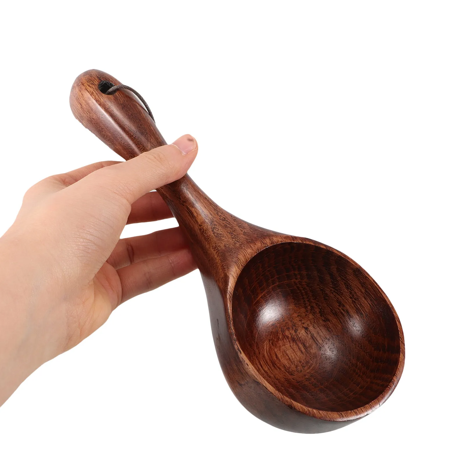 

Wood Water Scoop Comfortable Grip Natural Wood Bath Shower Sauna Ladle Household Use Water Pouring Spoon Wooden Scoop Spoon