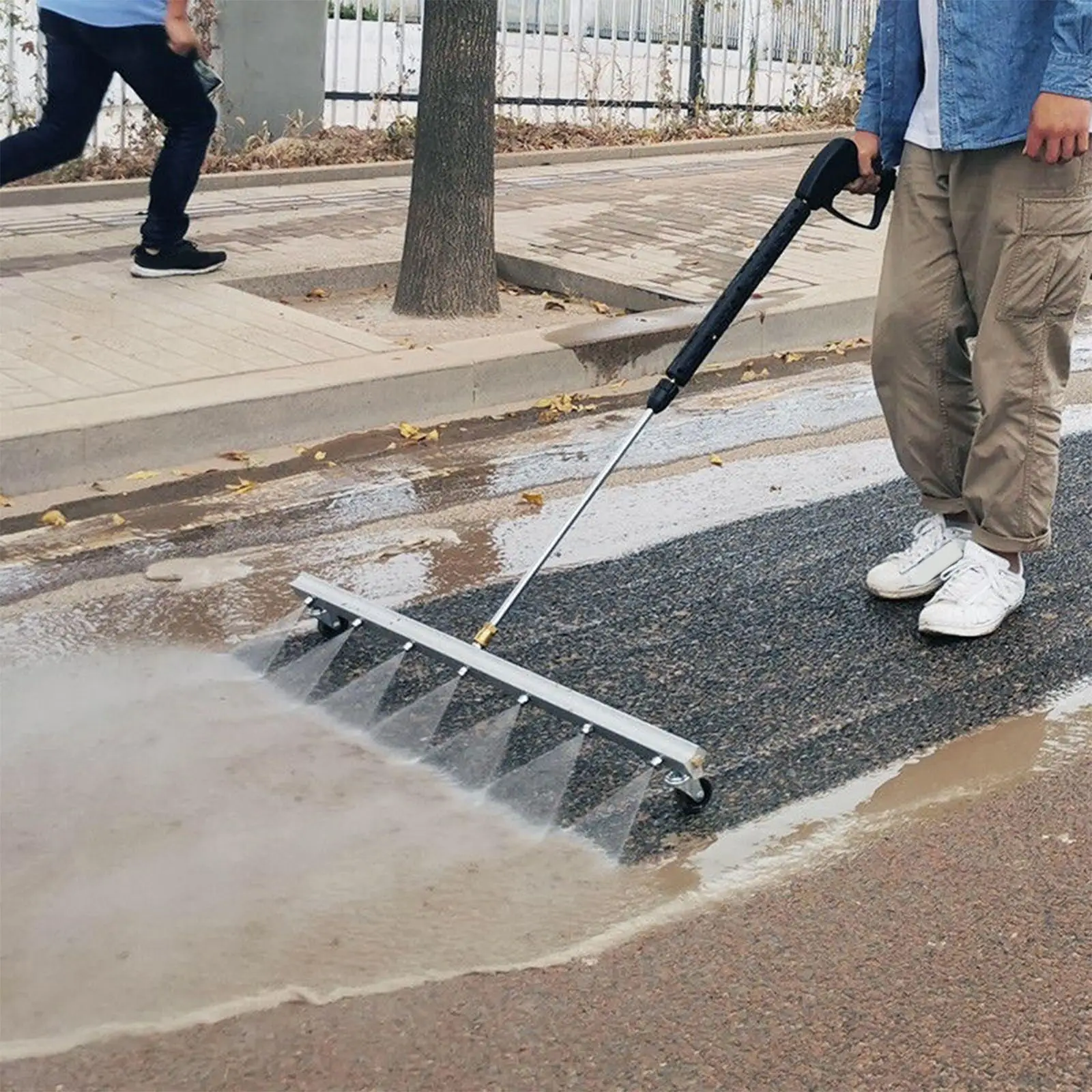 100cm High Pressure Washer Water Broom Under Car Wash for Road Grime Walls