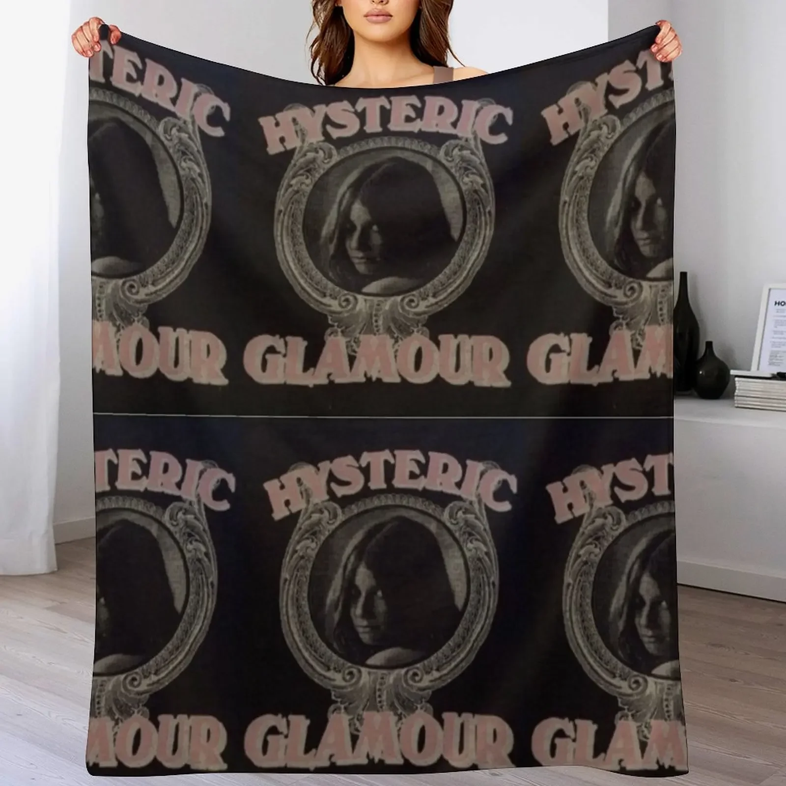 hysteric glamour Throw Blanket Large Plaid Blankets