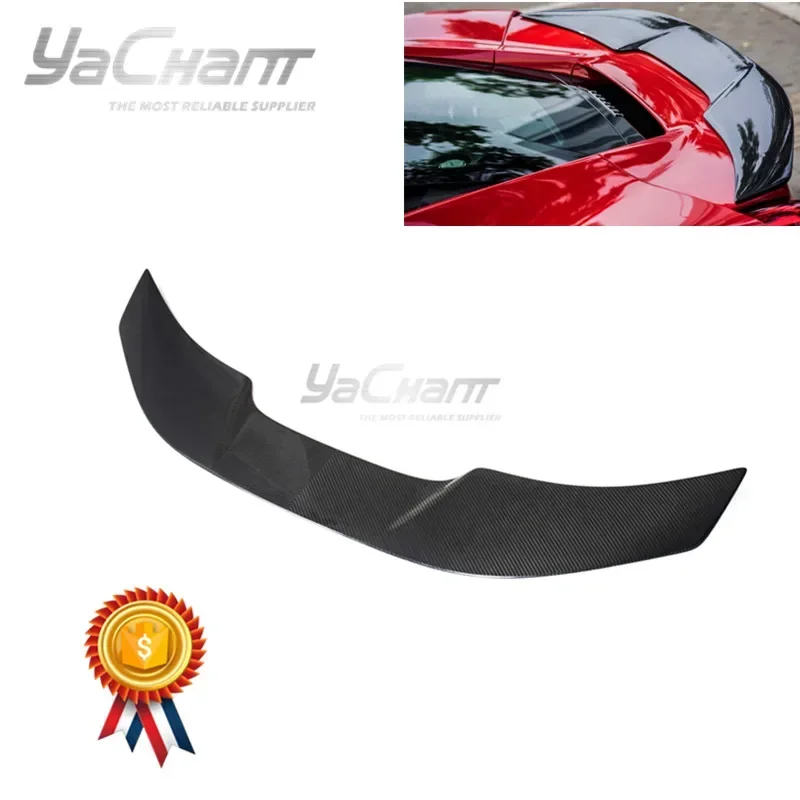 

Car-Styling Dry Carbon Fiber V Pattern Rear Spoiler Fit For 2015-2019 F488 GTB VRS Style Spoiler Wing