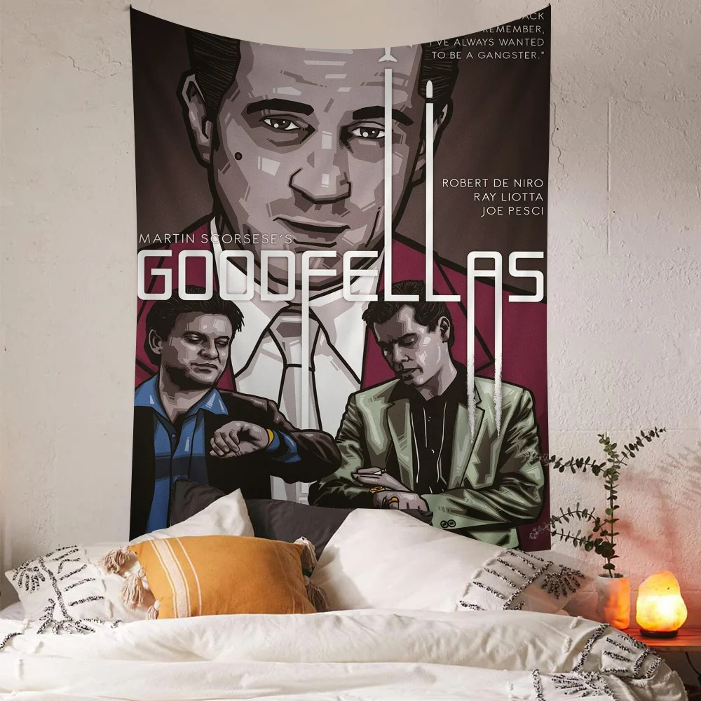 Classic Retro Movie GoodFellas Printed Large Wall Tapestry Indian Buddha Wall Decoration Witchcraft Bohemian Wall Art Decor