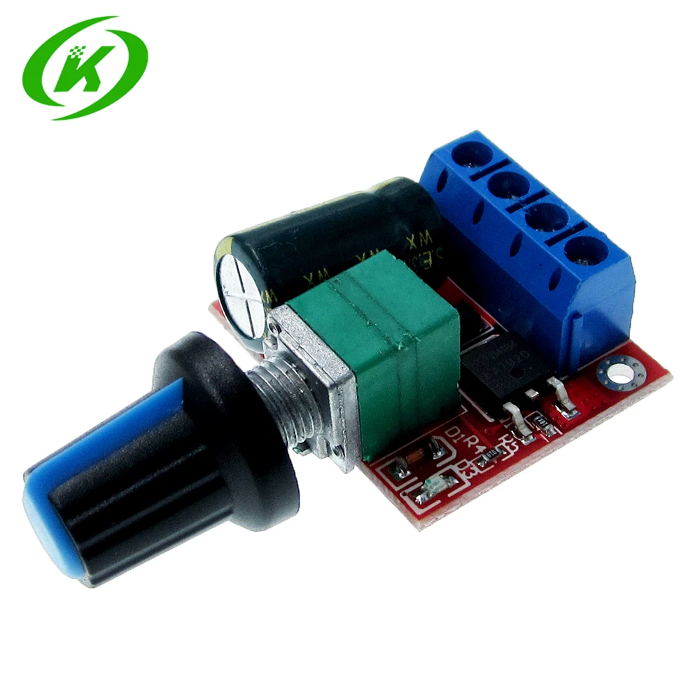 DC-DC Mini 12V, 10 buah Mini 4.5 v-35 V 5A 90W PWM DC modul pengatur kecepatan Regulator dapat disesuaikan