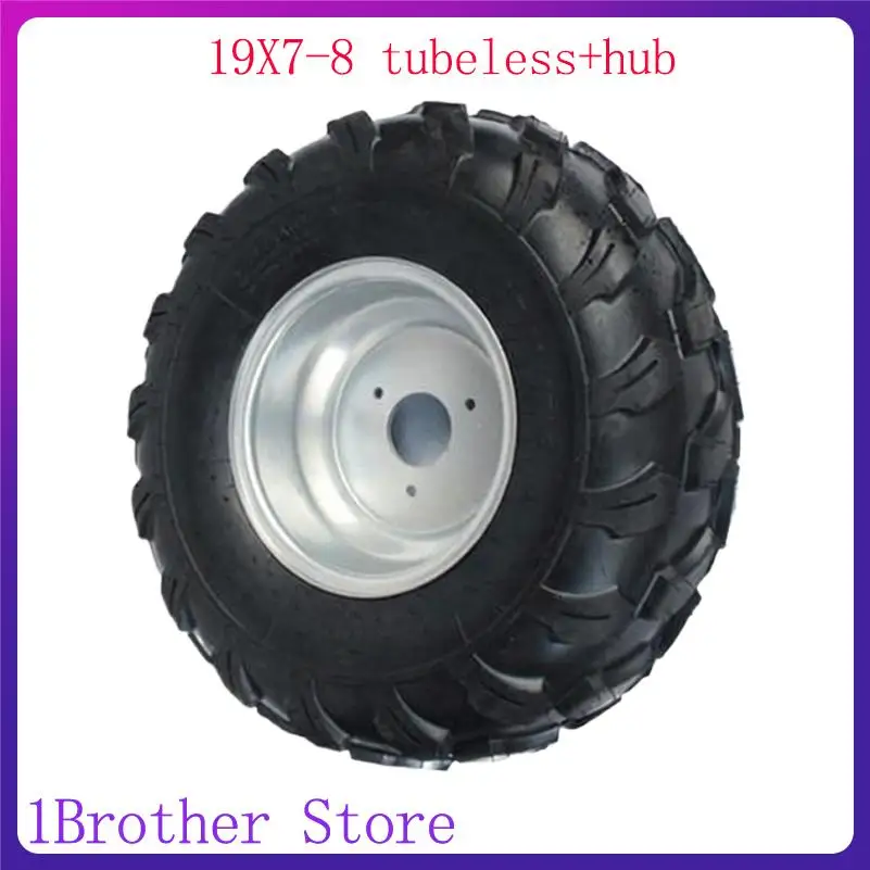 

Durable Tubeless Tire 19x7.00-8 for 150cc 250cc ATVs, Beach Buggies, and Go-Karts