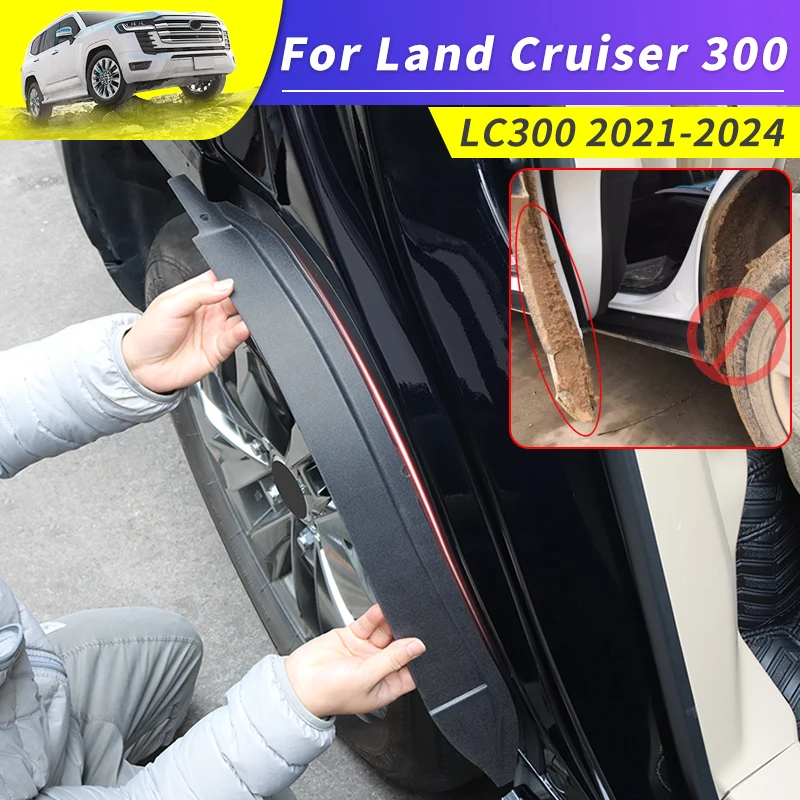 Suitable for 2021-2024 Toyota Land Cruiser Prado 300 LC300 FJ300 rear wheel fender lining modification accessories 2022 2023