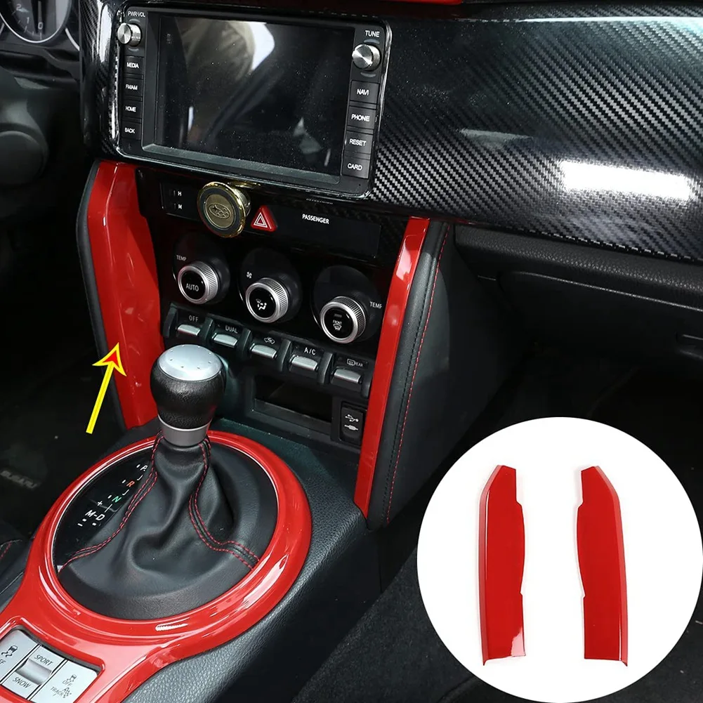 Voor Subaru Brz Toyota 86 2012-2020 Auto Middenconsole Zijbekleding Versnellingspook Paneel Frame Stickers Accessoires, Rood