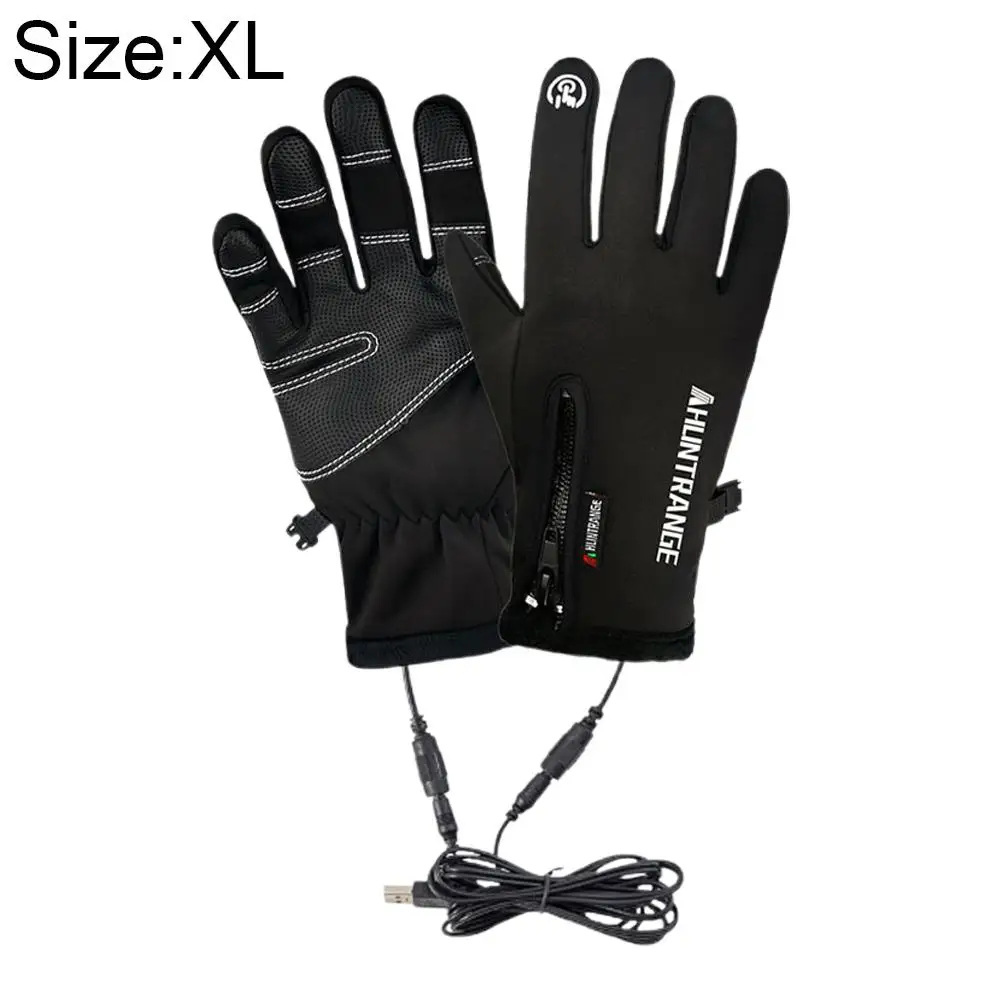 USB Motorrad Beheizte Handschuhe Elektrische Thermische Wärme Wiederaufladbare Winter Touch Warm Bildschirm Beheizte Handschuhe Handschuhe Wasserdicht K1W0