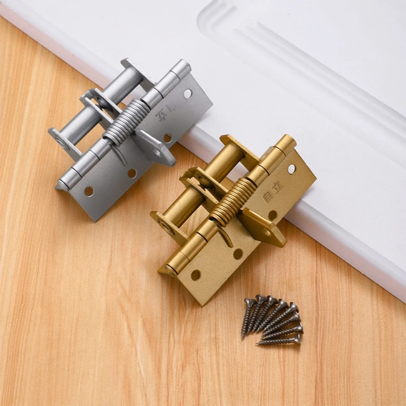Self Closing Door Hinges Invisible Door Closer Iron Automatic Rebound Hinge Dropshipping