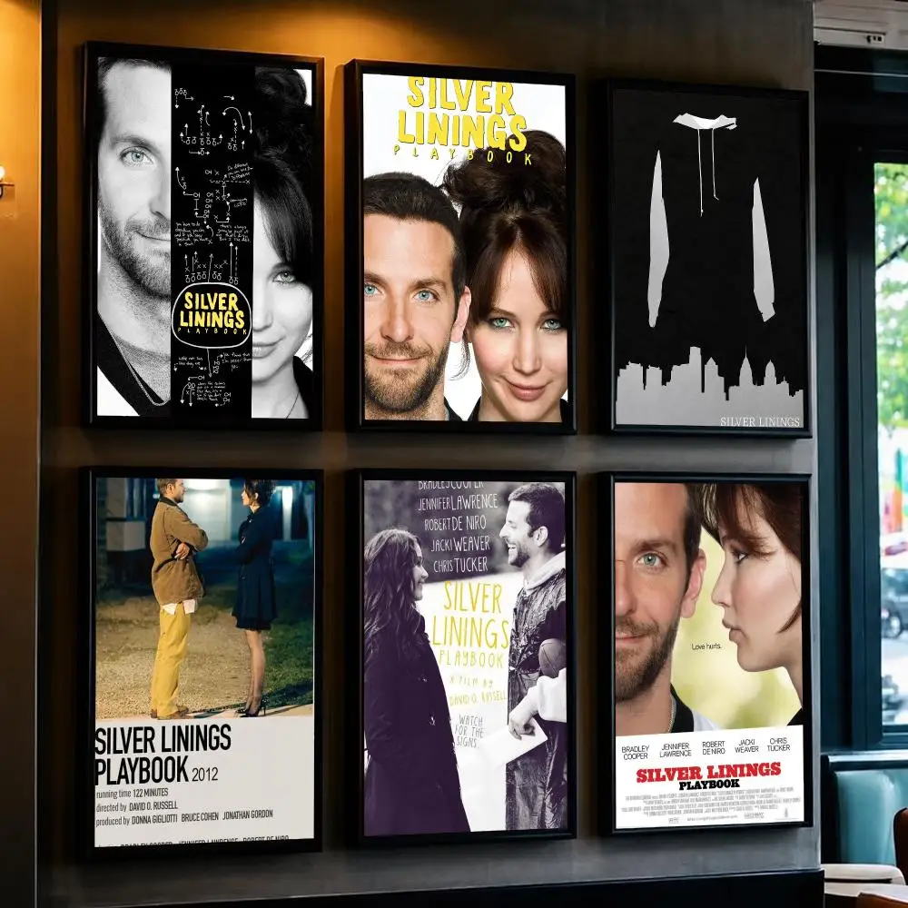 classic movie S-Silver Linings Playbook-K Poster Minimalist Wall Sticker for Cafe Office Bar Home Decor and Gift
