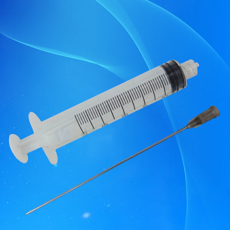 

Бесплатная доставка, 10 мл/10 куб.см, дозирующие шприцы с замком Люэра иглами с тупым наконечником 16 г, длина трубки 9,5 см, дозирующие иглы 95 мм