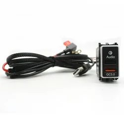 Car Charger QC3.0 Dual USB Interface Audio Data Transfer Adapter for Nissan Qashqai Tiida Teana Sunny Y61 Y62 X-Trail Sylphy