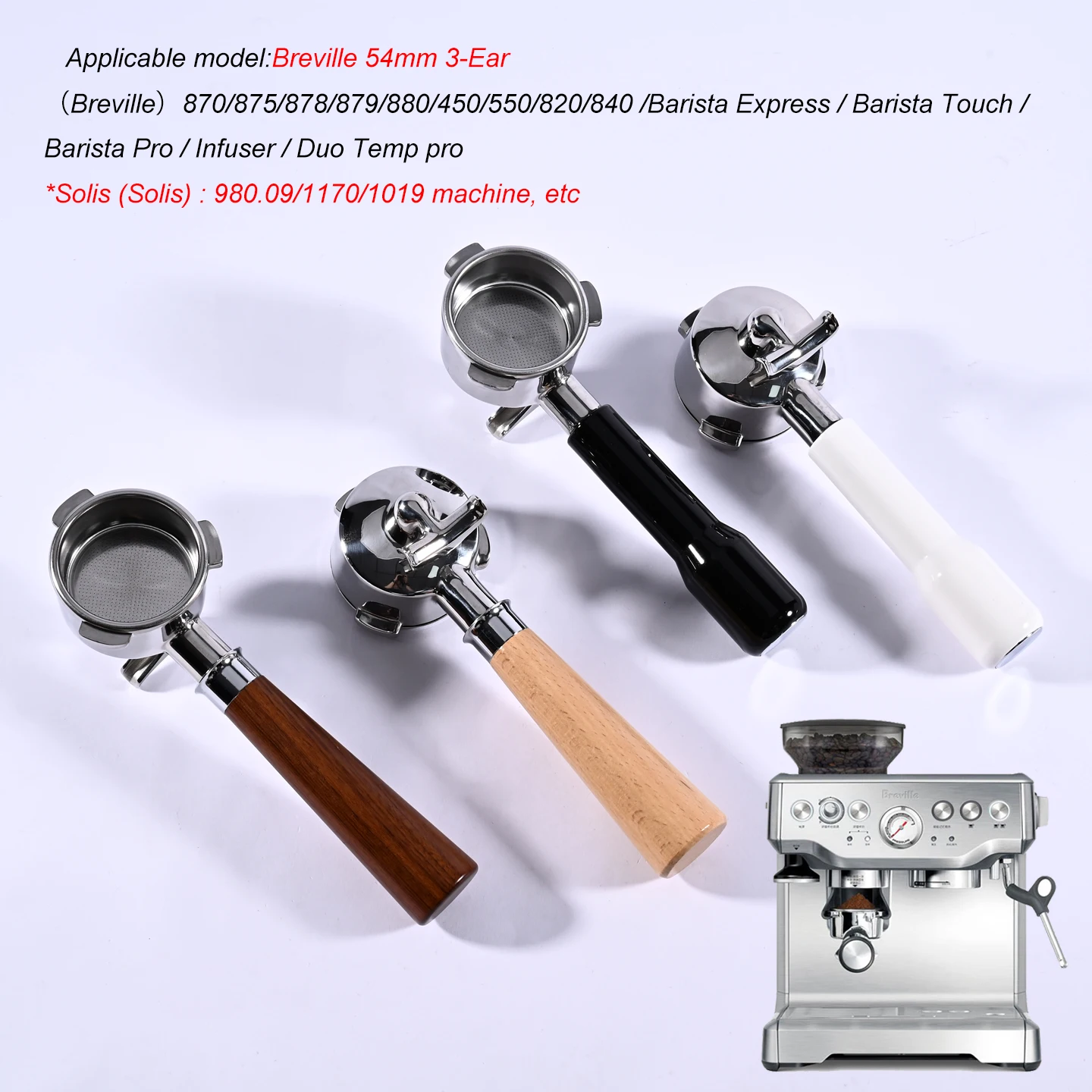 Breville Espresso Bes870 - Portafiltro in acciaio inossidabile con doppio