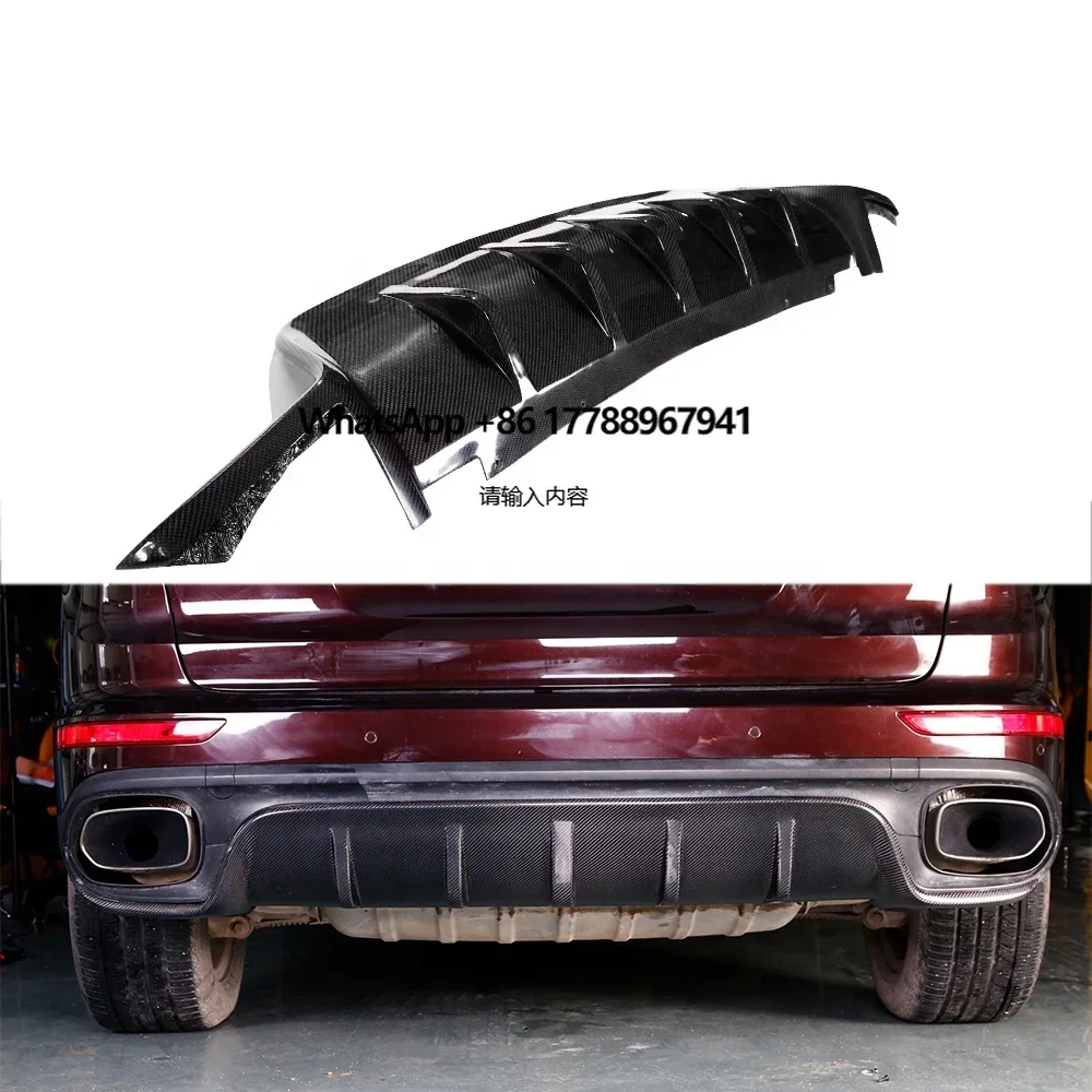 

For Cayenne 958 Carbon Fiber Rear Bumper Lip for Porsche Carbon Rear Diffuser Add on Style 2014-2017