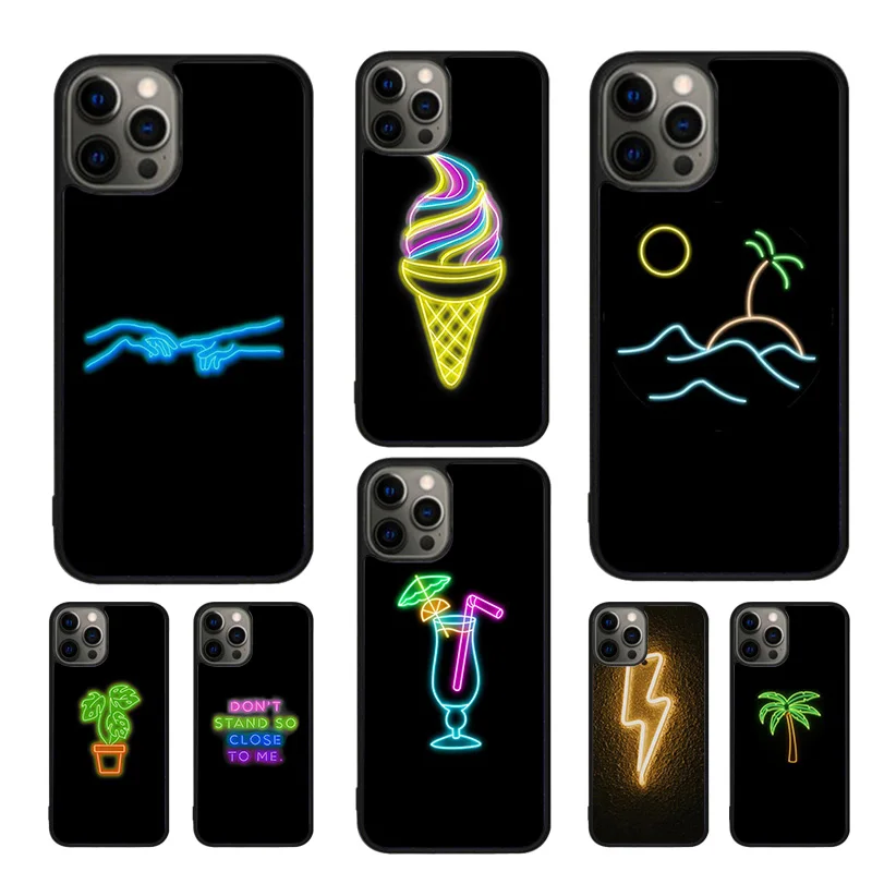 

Чехол для телефона Neon Light Aesthetic Art для iPhone 16, 15, 14, 11, 12, 13 mini Pro XR XS MAX Plus, чехол-чехол