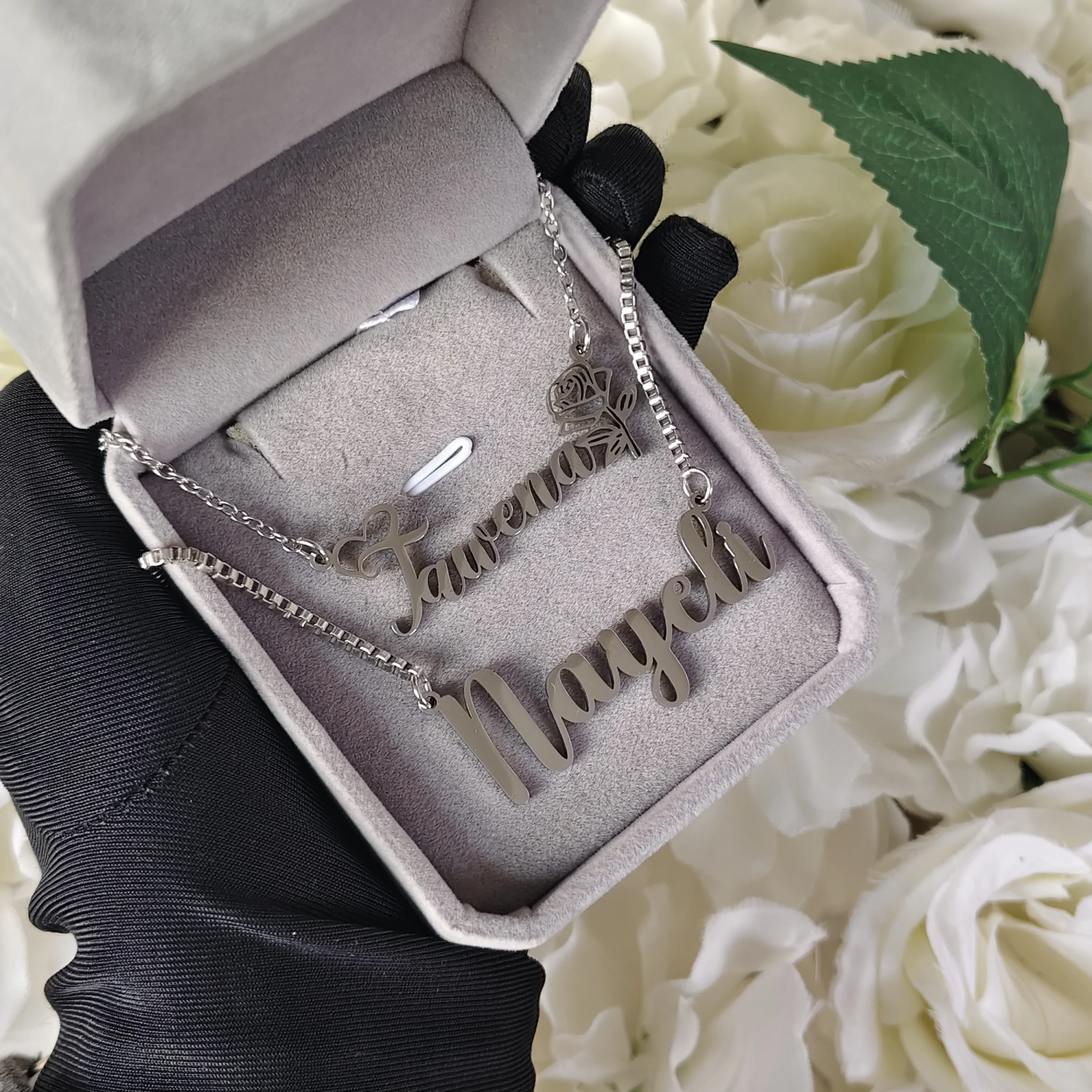 DHQH 2025 vente en gros nom personnalisé collier en argent lettre personnalisée collier en argent cadeau d'anniversaire fabricant ventes directes