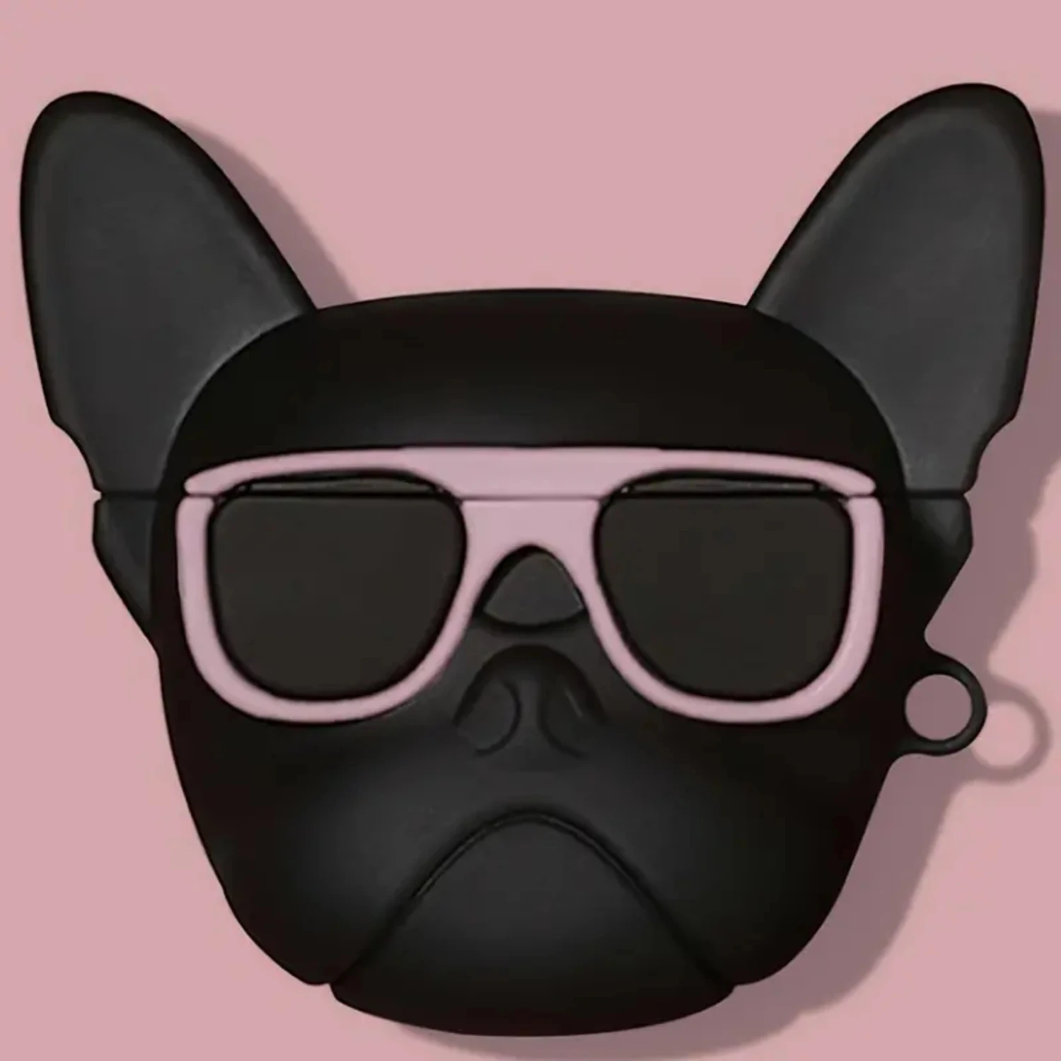 

Stylish Black French Bulldog Patterned AirPods Case - Premium High-Quality Protective Cover for Apple Wireless Earphones - Compa