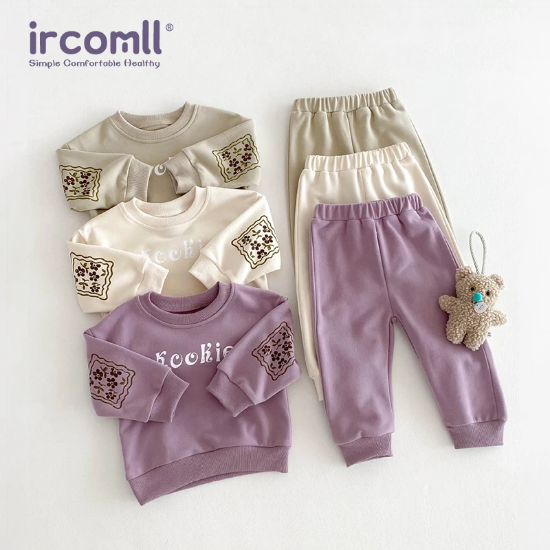

Ircomll Korean Style Spring Infant Children Hoodie+Pants Long Sleeves Suit Baby Sports Leisure Tops Sweatshirt Set Kids Clothes