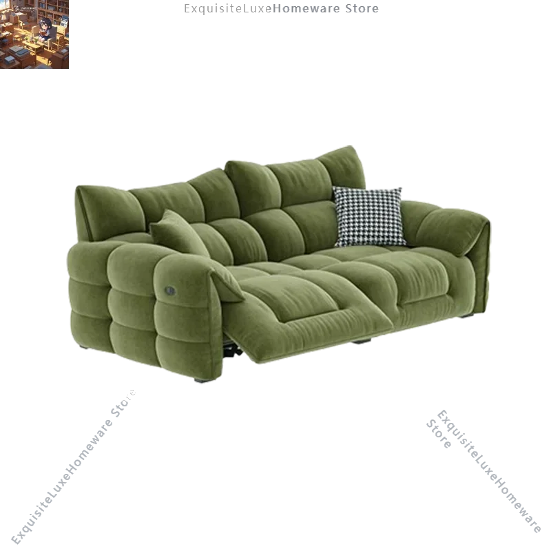 

Electric Large Green Sofas Velvet Nordic Automatic Italian Modern Double Couch Luxury Designer Divano Soggiorno Home Furniture